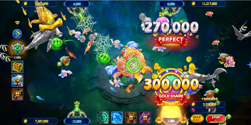 Fierce Fishing cung cấp nhiều sảnh game phù hợp với từng kỹ năng