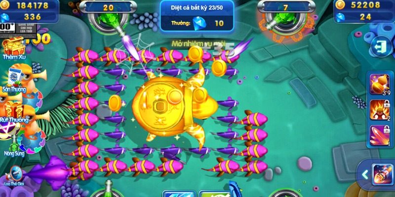 Bắn Cá Big Fishing cấp hệ thống vũ khí đa dạng, hiện đại