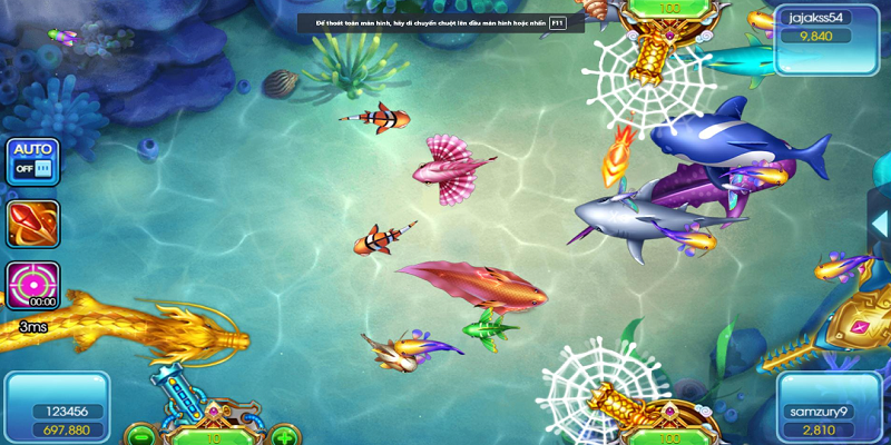 Bắn Cá Ngư Hoa cung cấp nhiều chế độ bắn cá khác nhau