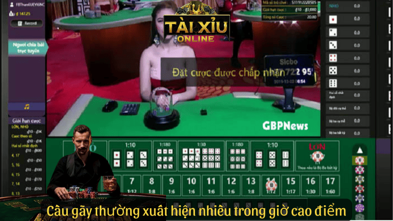 Cầu gãy tài xỉu thường xuất hiện nhiều trong giờ cao điểm