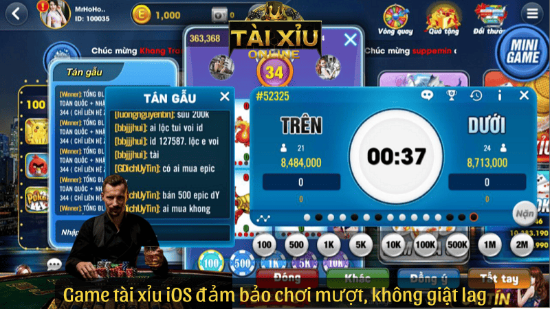 Game tài xỉu iOS đảm bảo chơi mượt, không giật lag