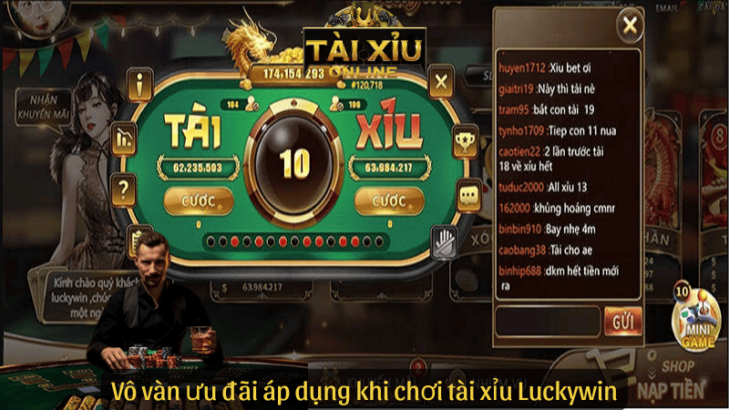 Vô vàn ưu đãi áp dụng khi chơi tài xỉu Luckywin