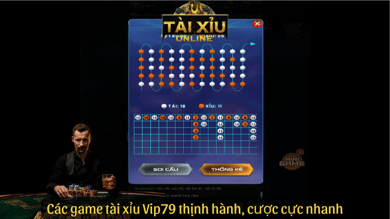 Các game tài xỉu Vip79 thịnh hành, cược cực nhanh